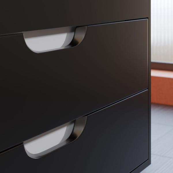 Тумба под раковину для ванной Uperwood Modul 80 см, подвесная, матовая, черная