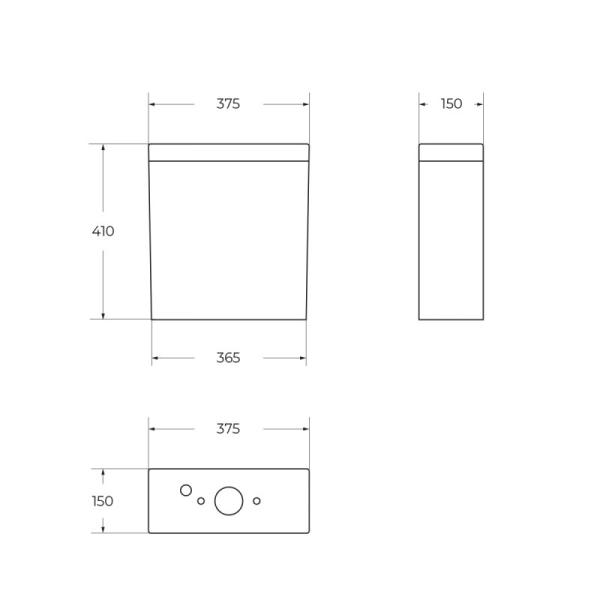 Бачок для унитаза BELBAGNO MARINO BB105T