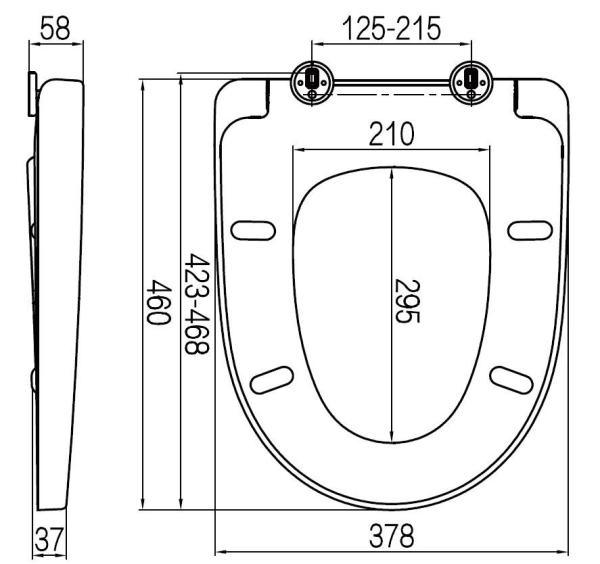Крышка-сиденье для унитаза AM.PM Awe C117852WH
