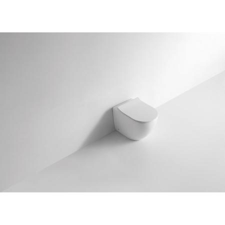 Унитаз CeramaLux NS-3176 56 см приставной безободковый микролифт