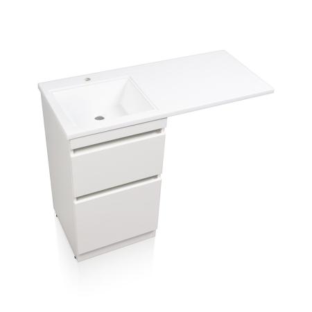 Тумба под раковину Elfante Даллас 110 напольная, Люкс белая, PLUS