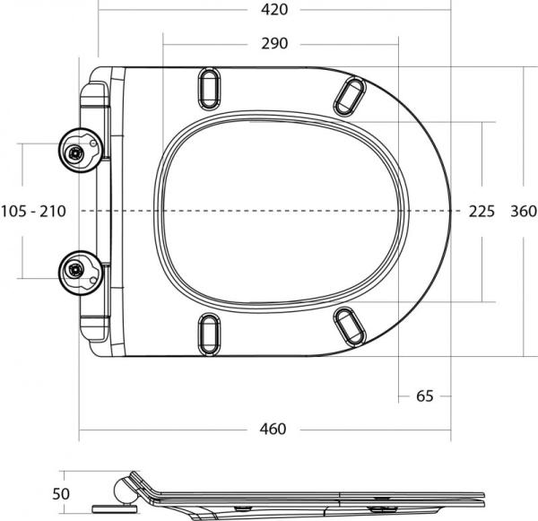 Сиденье для унитаза BELBAGNO FLAY-R BB2111SC быстросъемное, дюропласт, soft close, металическое крепление