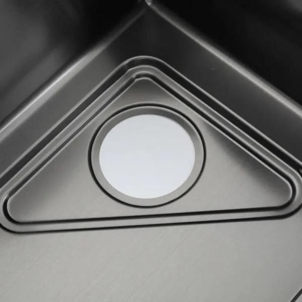 Кухонная мойка Gappo GS7246-6 720x460x215mm 0.8мм с коландером Черный