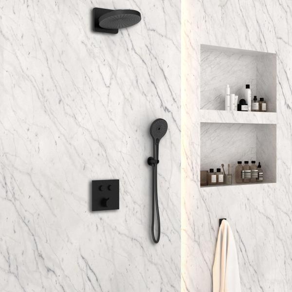 Душевой комплект Vincea Inspire VSFW-4I211MB встраиваемый, черный