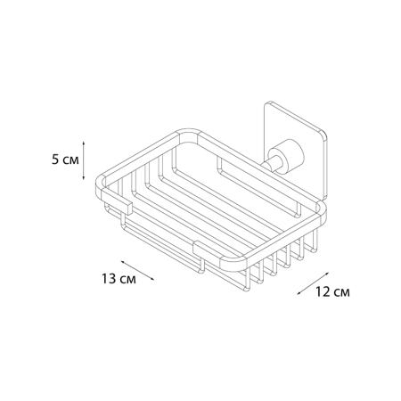 Мыльница FIXSEN SQUARE FX-93109, хром