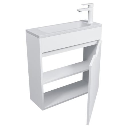 Тумба с раковиной для ванной Uperwood Modul 60 см, подвесная, матовая, белая