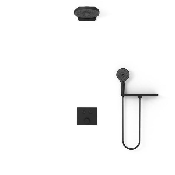 Душевой комплект Vincea Inspire VSFW-4I211RMB встраиваемый, двухрежимный, черный