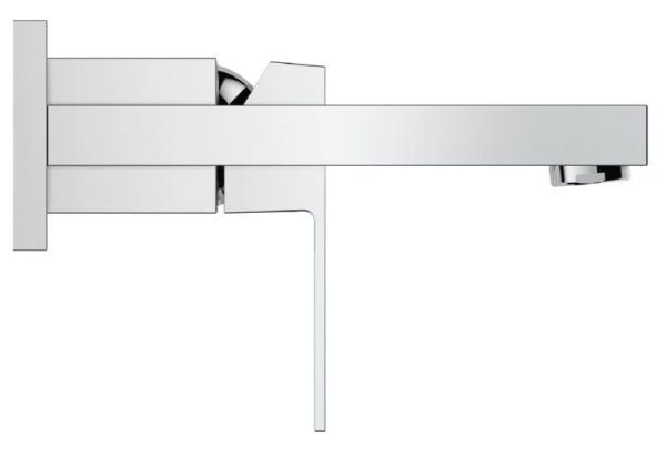 Смеситель Grohe Eurocube 19895000 для раковины на 2 отверстия, настенный монтаж, комплект врехней монтажной части для 23 200