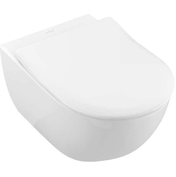 Унитаз Villeroy&Boch SUBWAY 2.0 5614R201 (5614R001+9M78S101) подвесной с сиденьем