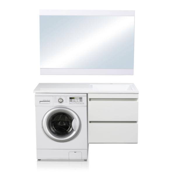 Тумба под раковину Style Line Elfante Даллас 120 подвесная, Люкс белая, PLUS