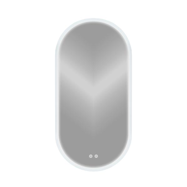 Зеркало Comforty Опал 00-00014222CF овальное 50x100 со светодиодной подсветкой холодный свет контактный сенсор антизапотевание