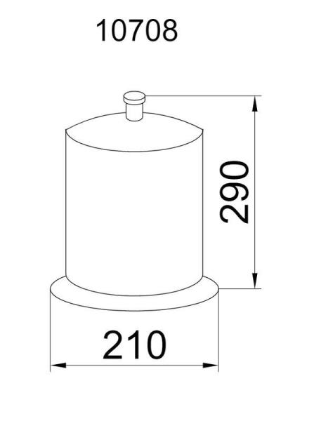 Ведро для мусора Boheme Puro 10708 хром