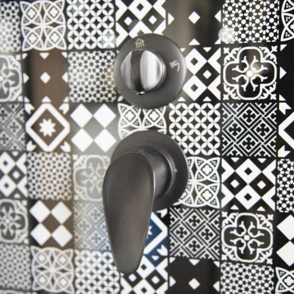 Душевая кабина Esbano 110x80 профиль Черный стекло прозрачное ESKBB1180CKR