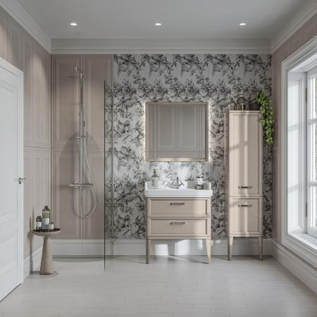 Kerama Marazzi Pompei Тумба подвесная 80см, с 2 ящиками, цвет: камео бежевый глянцевый