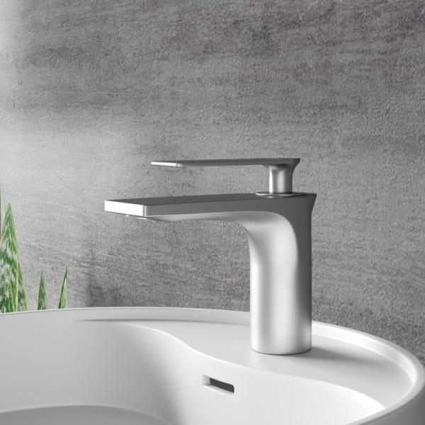 Смеситель NT BAGNO NT1701N BRINO для раковины никель матовый