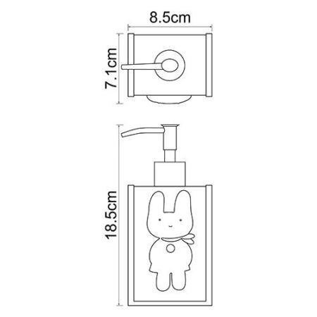 Дозатор Wasserkraft Ammer K-6499 для жидкого мыла, 330 ml