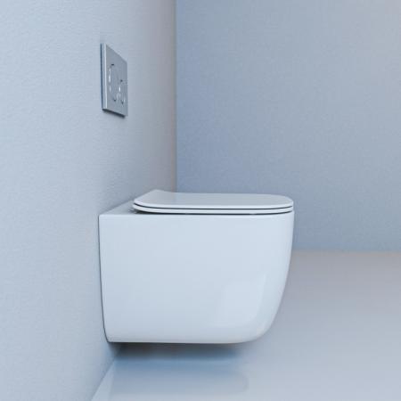 Унитаз ESBANO GARANT безободковый подвесной белый 510x350x360