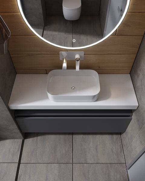 Ящик под столешницу Boheme 120см АНТРАЦИТ глянец VALLESSI UNO-S 897-120-A glossy