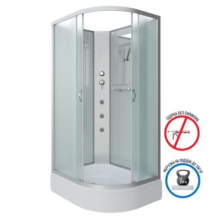 Душевая кабина Niagara NG-33084-14LBKG 1000х800х2000 средний поддон  26см стекло матовое