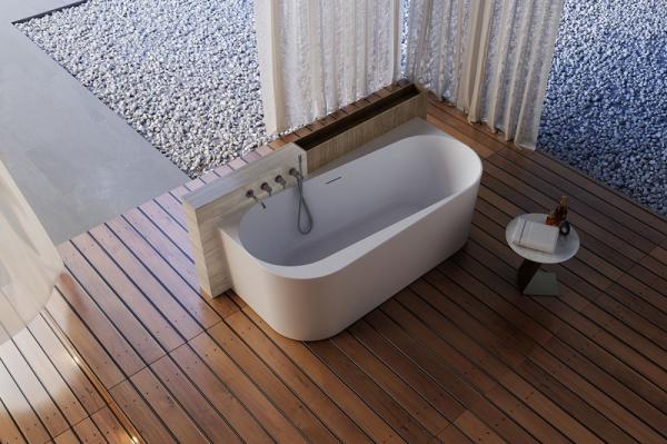 Акриловая ванна ABBER AB9494-1.7 пристенная цвет белый