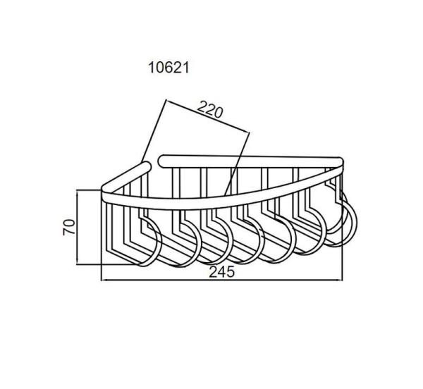 Угловая полка Boheme Medici 10621 бронза