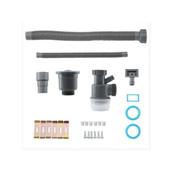 Кухонная мойка Gappo GS5050 500x500x215mm 0.8мм с коландером Сатин