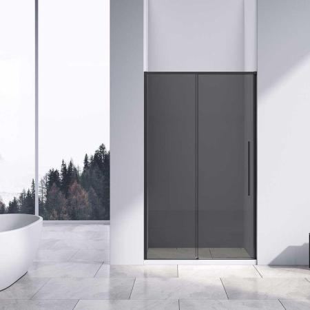 Душевая дверь Vincea Slim-N VDS-4SN110CGB, 1100, черный, стекло тонированное
