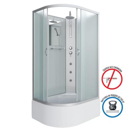 Душевая кабина Niagara NG-2310-14RBKTG 1200х800х2000-2400 высокий поддон 40см стекло матовое