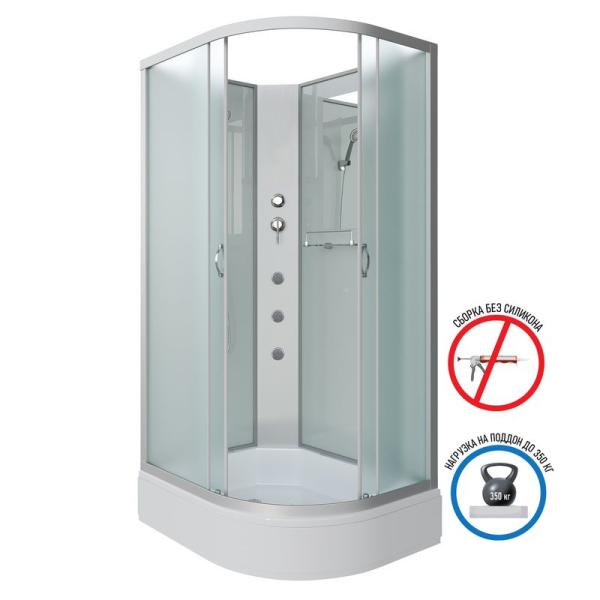 Душевая кабина Niagara NG-33184-14LBKG 1100х800х2000 средний поддон  26см стекло матовое