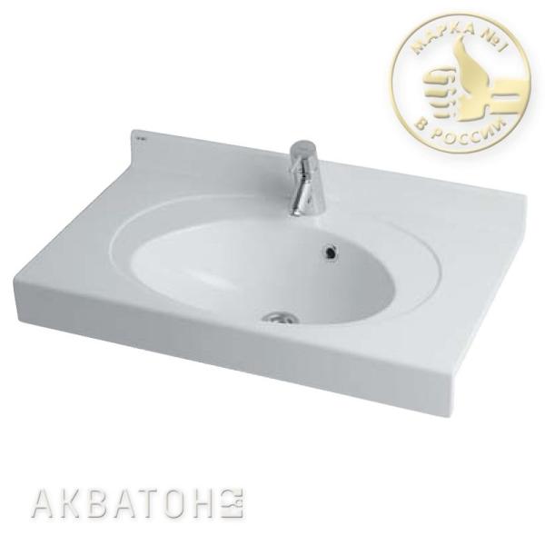 Акватон раковина Отель 80 см с навесами цвет белый