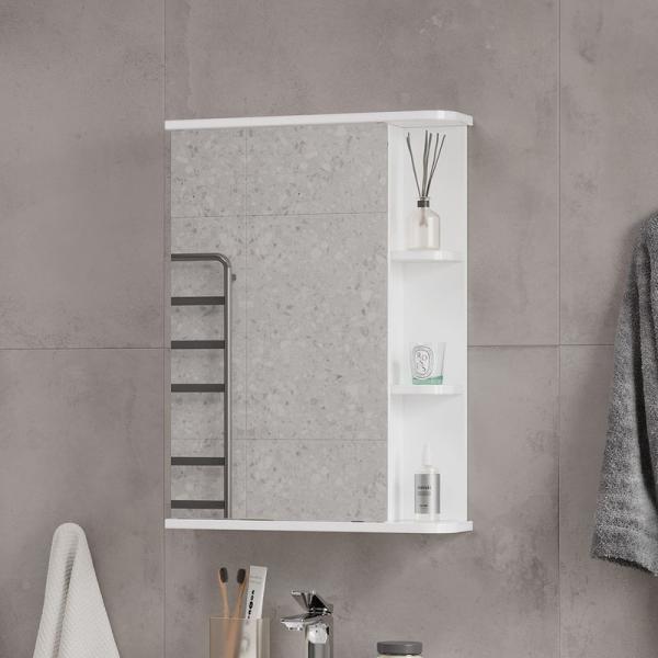 Шкаф зеркальный Twing 50 белый глянец