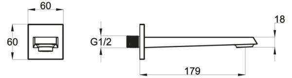 Излив для ванны BELBAGNO ARLIE ARL-BC-CRM хром