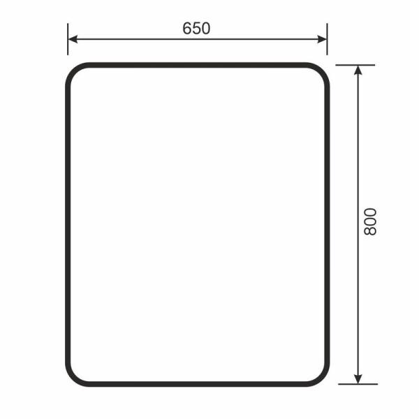 Зеркало для ванной с подсветкой Uperwood Modul 65*80 см, бесконтактный сенсор, антизапотевание, черное, холодная подсветка