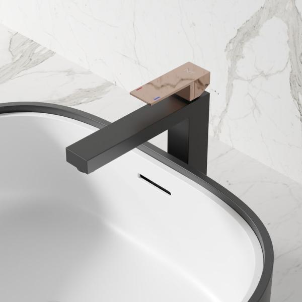 Смеситель NT BAGNO NT9001HBG ADIGO HBG для раковины черный матовый