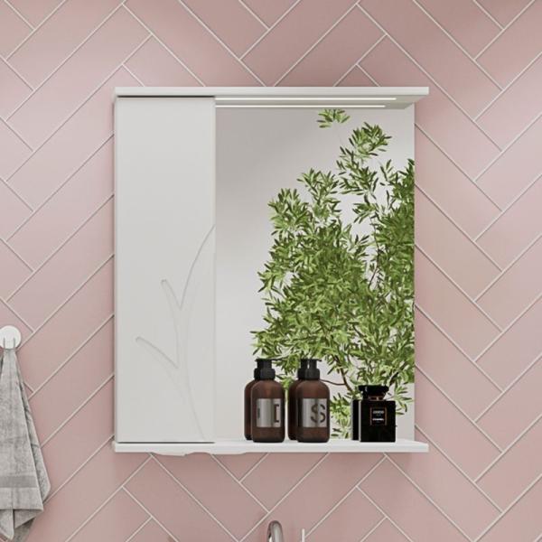 Зеркало-шкаф Volna Adel 60 левый белый глянец