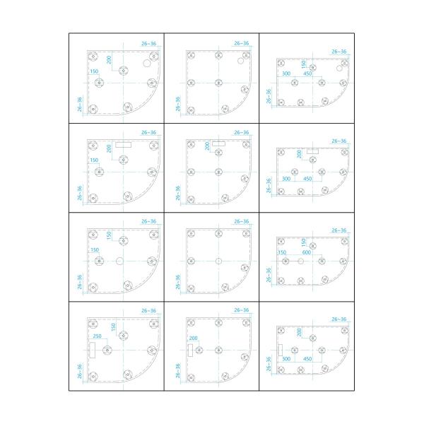 Душевой поддон асимметричный RGW GWS-41R 800x1200 03150482-01R литьевой мрамор