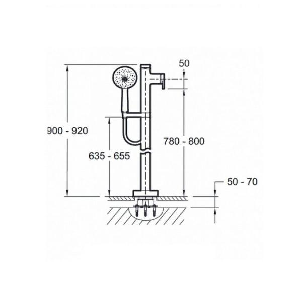Смеситель Jacob Delafon COMPOSED E73087-CP для ванны хром