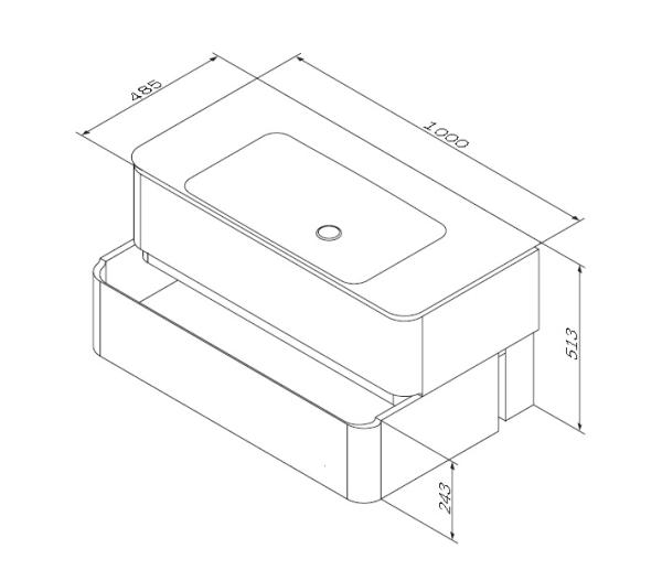 Раковина Am.Pm Sensation M30WPC1001WG 100 см