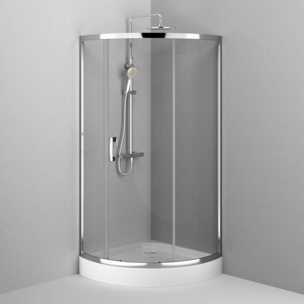Душевой уголок 90x90 см, без поддона AM.PM Like W83G-315-090CT стекло прозрачное, профиль глянцевый хром