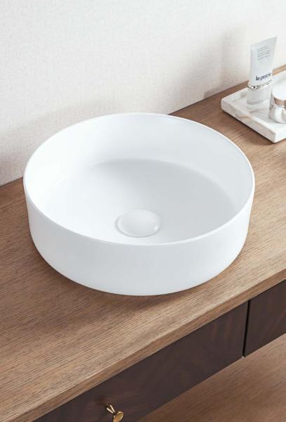 Раковина Boheme чаша круглая керамика глянцевая белая d36 884-WG