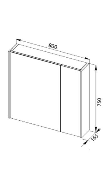 Зеркало шкаф Aquanet Латина 80 цвет белый