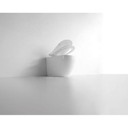 Унитаз CeramaLux NS-3176 56 см приставной безободковый микролифт
