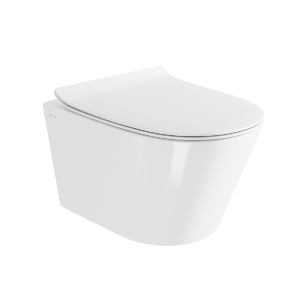 Подвесной унитаз VitrA M50 8302B003-6404 безободковый VortexFlush с сиденьем микролифт дюропласт белый санитарный фарфор