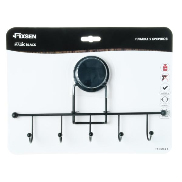Крючок для ванной FIXSEN MAGIC BLACK FX-45005-5, черный