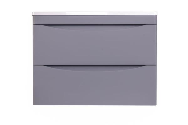 Тумба под раковину Style line El Fante подвесная Бергамо мини 70 (2 ящ.) Люкс антискрейтч серый, PLUS