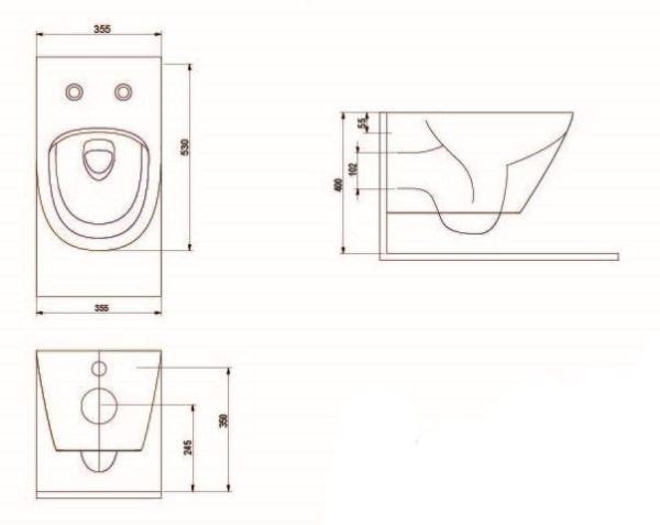 Унитаз beWash Bogen 88303614 подвесной безободковый с бидеткой белый сиденье микролифт
