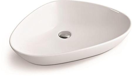 Раковина SantiLine SL-1034 59x39,5 на столешницу керамическая Белый