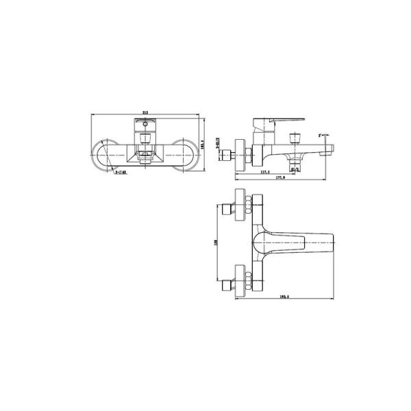 Смеситель Bien Lado BB01011805 для ванны Розовое золото