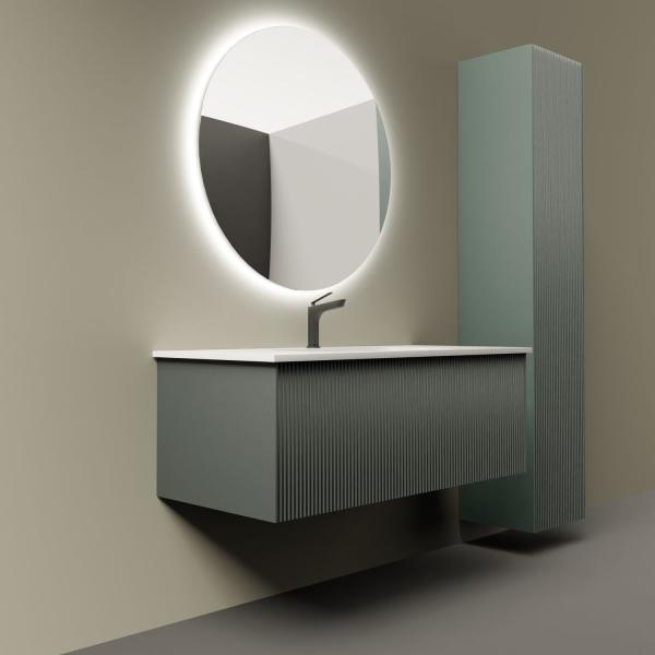 Пенал LA FENICE Terra Grigio серый 30 FNC-05-TER-G-30 серый матовый зелёный матовый