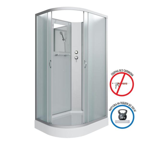 Душевая кабина Niagara NG-3312-14RBK 1200х800х2000 низкий поддон 13см стекло матовое